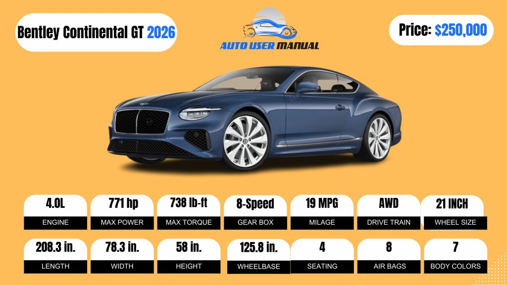 Bentley Continental GT 2026 Specs Featured