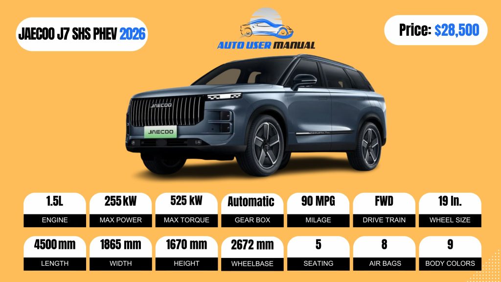JAECOO J7 SHS PHEV 2026 Spesc Featured. New