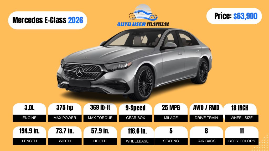 Mercedes-Benz E-Class Sedan 2026 Specs Featured