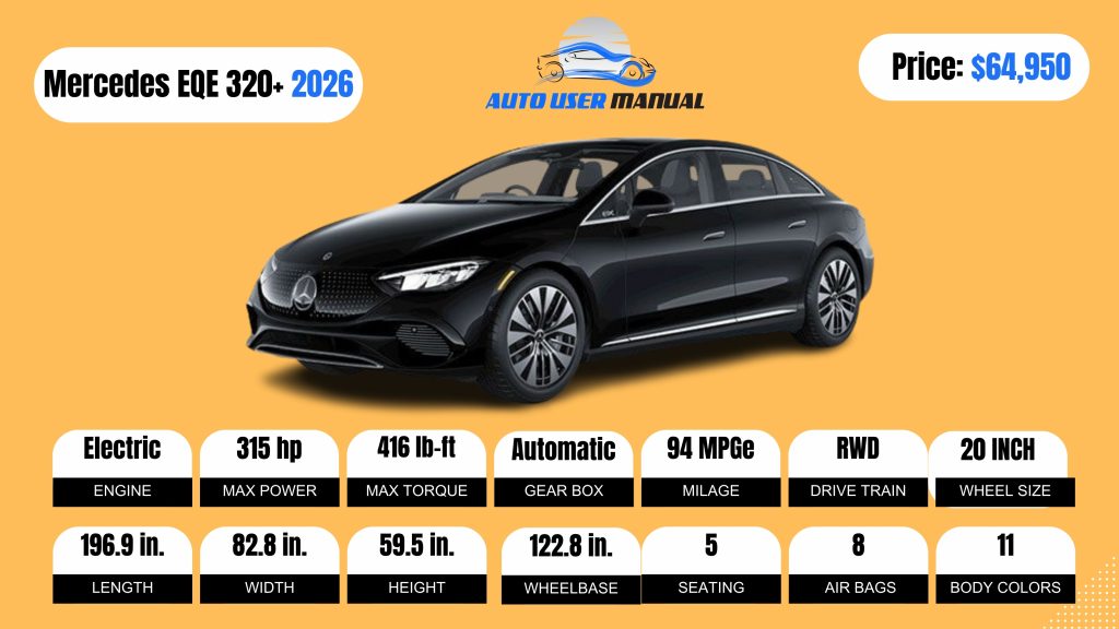 Mercedes Benz EQE 320 Sedan 2026 Specs Featured
