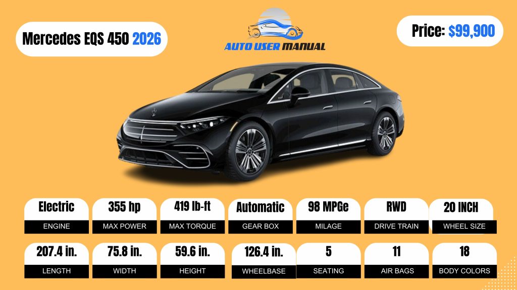 Mercedes-Benz EQS 450 Sedan 2026 Specs