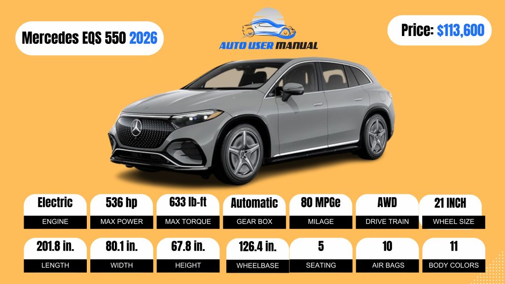 Mercedes Benz EQS 550 SUV 2026 Specs Featured