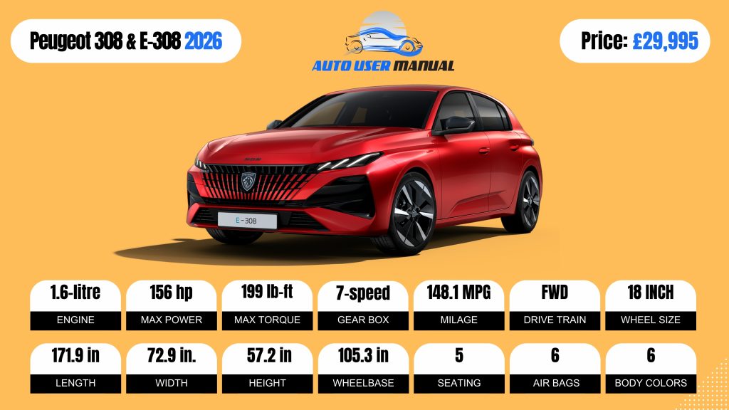 Peugeot 308 E 308 2026 Brochure
