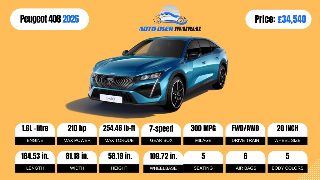 Peugeot 408 2026 Brochure