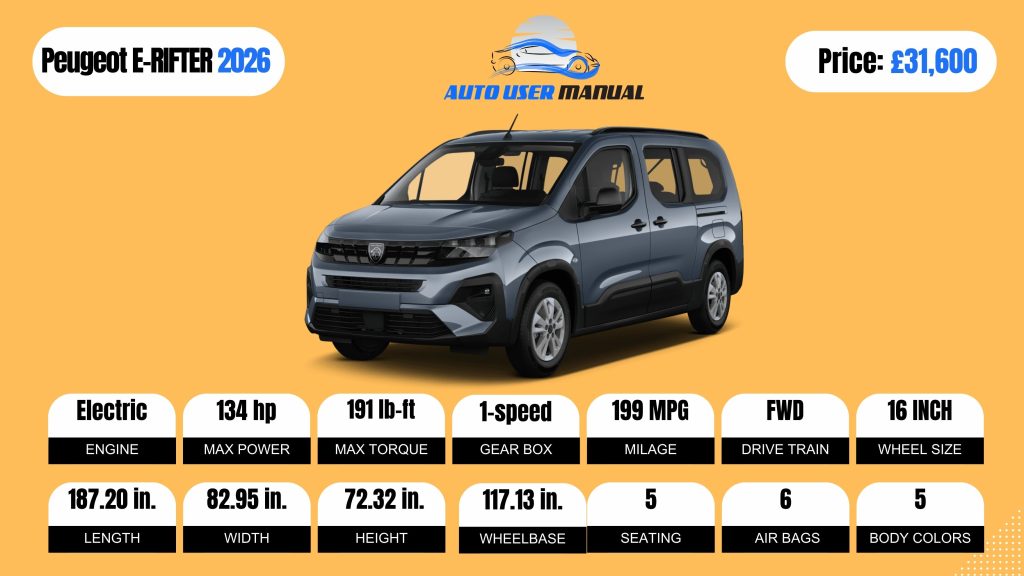 Peugeot E-RIFTER 2026 Brochure