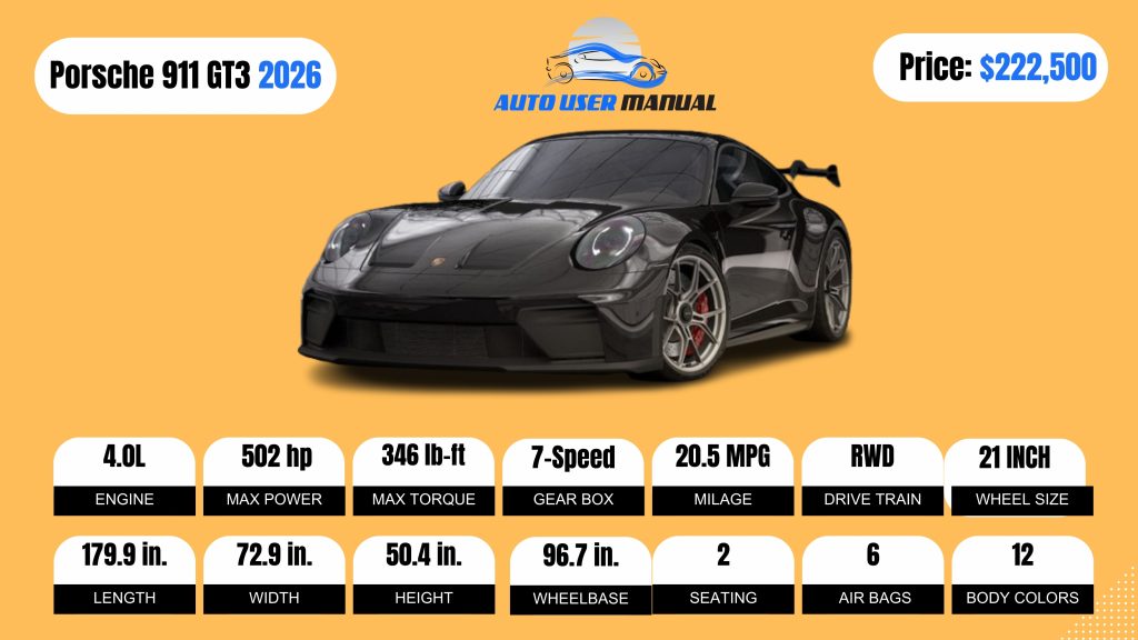 Porsche 911 GT3 2026 Specs Featured