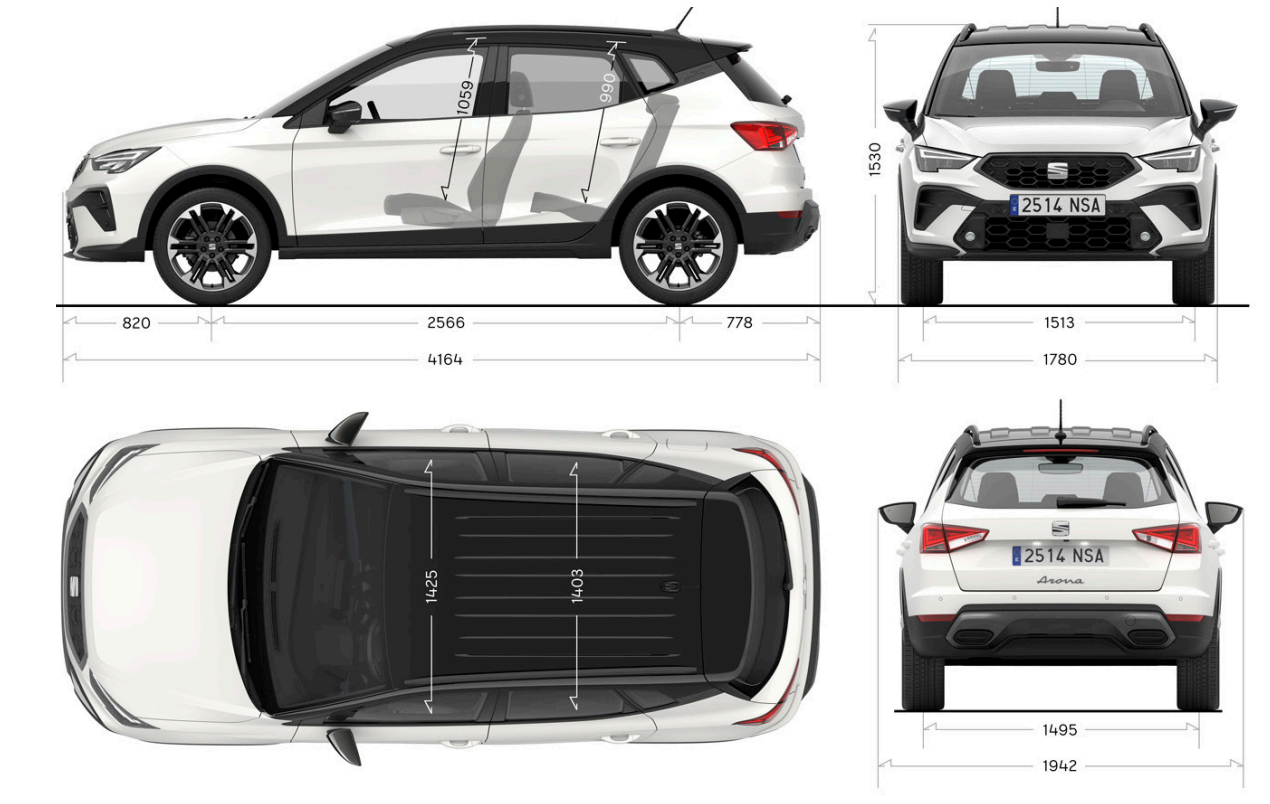 Seat Arona 2026 dimension