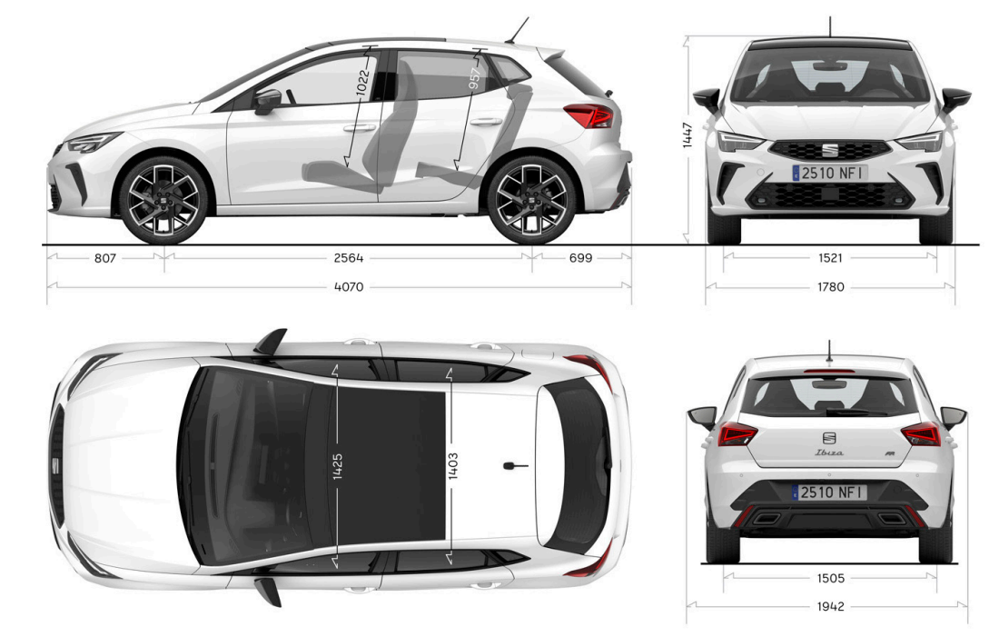 Seat Ibiza 2026 dimension