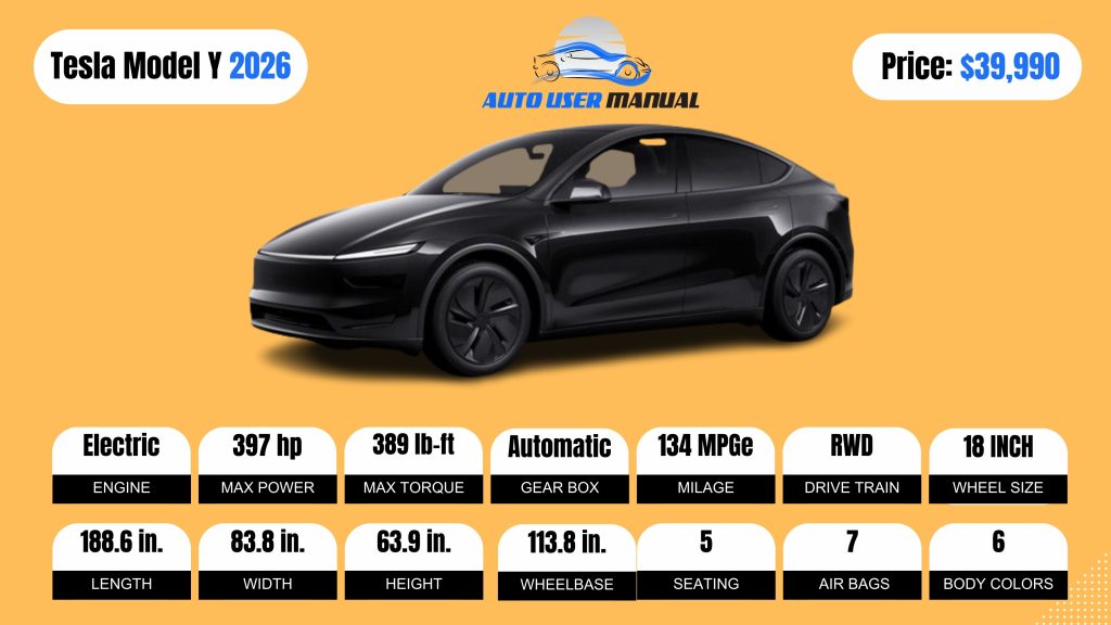 Tesla Model Y 2026 Specs Featured