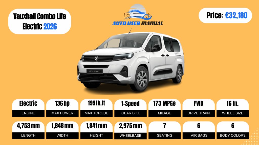 Vauxhall Combo Life Electric 2026 Specs Featured