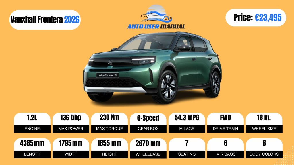 Vauxhall Frontera 2026 Specs Featured