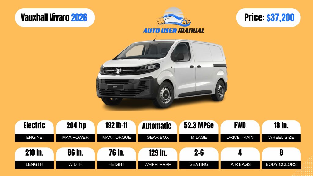 Vauxhall Vivaro 2026 Specs