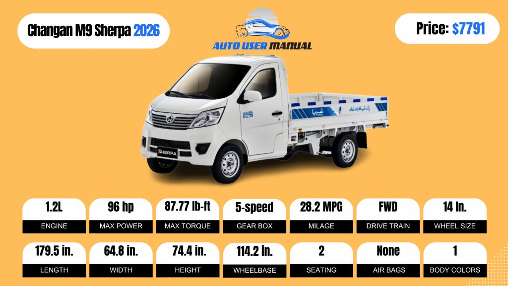 Changan M9 Sherpa 2026 Brochure