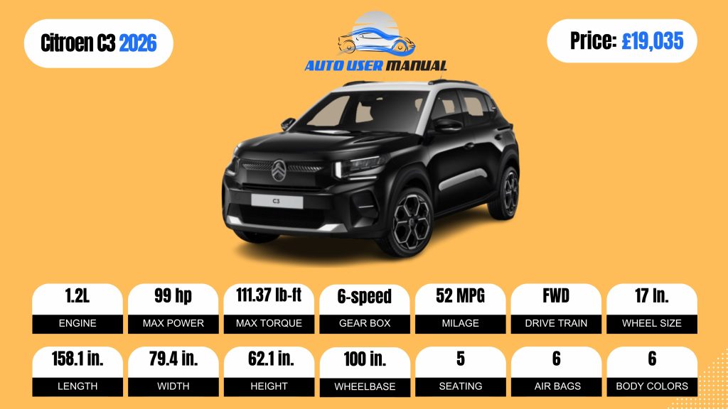 Citroen C3 2026 Specs Featured