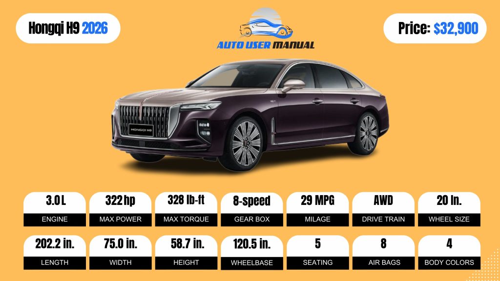 Hongqi H9 2026 Specs