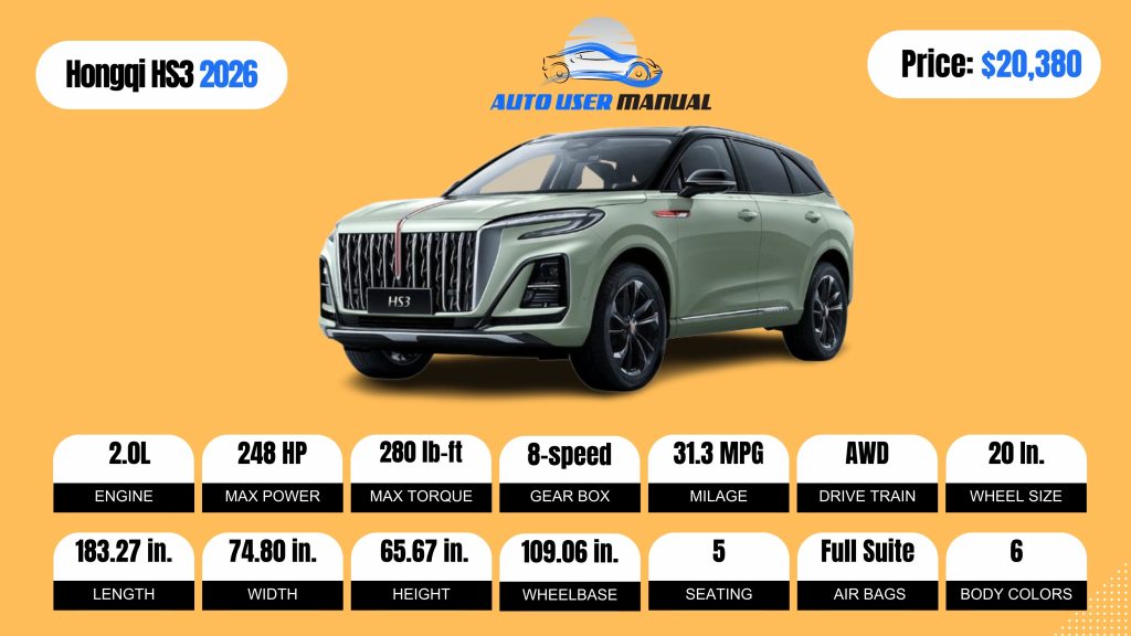 Hongqi HS3 2026 Specs