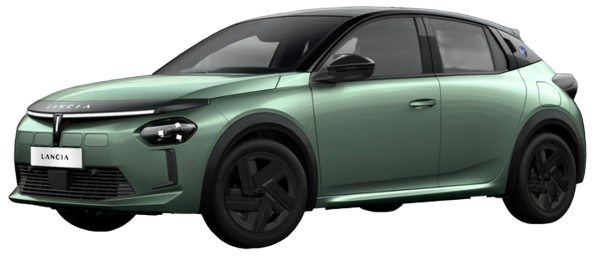 Lancia Ypsilon Electric 2026 Jade Green with black roof
