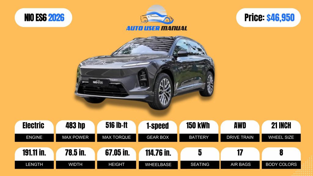NIO ES6 2026 brochure