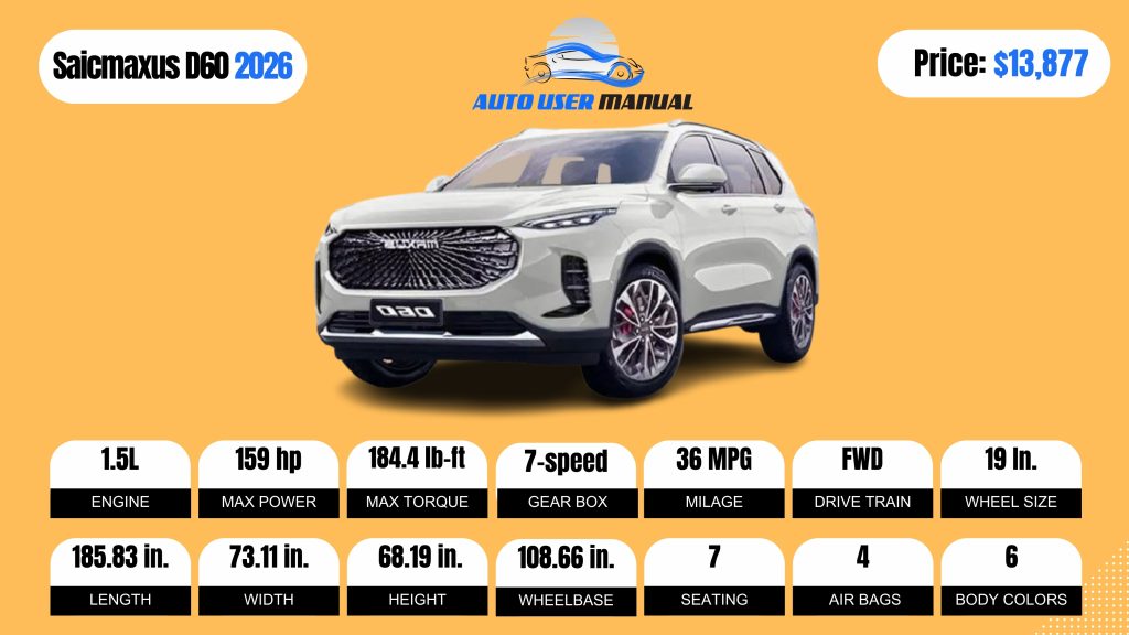 Saicmaxus D60 2026 Brochure