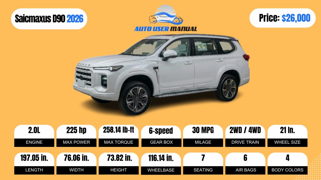 Saicmaxus D90 2026 Brochure