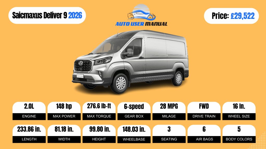 Saicmaxus Deliver 9 Specs 2026