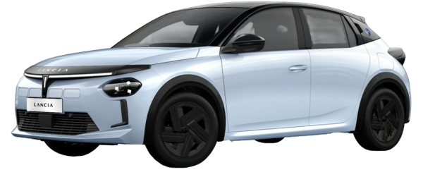 Lancia Ypsilon Electric 2026 White marble with a black roof