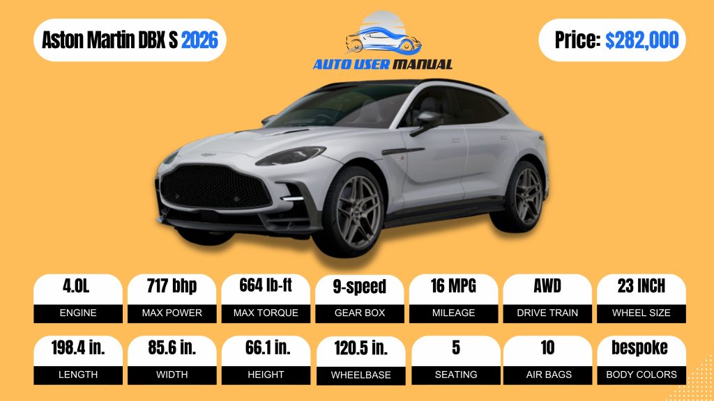 2026 Aston Martin DBX S 2026 BROCHURE