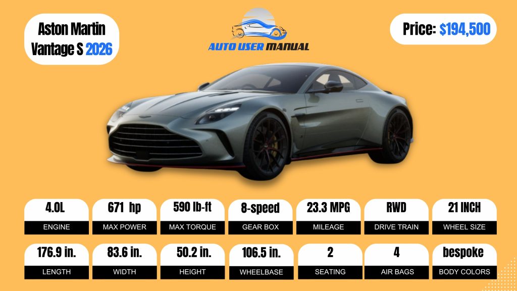 Aston Martin Vantage S 2026