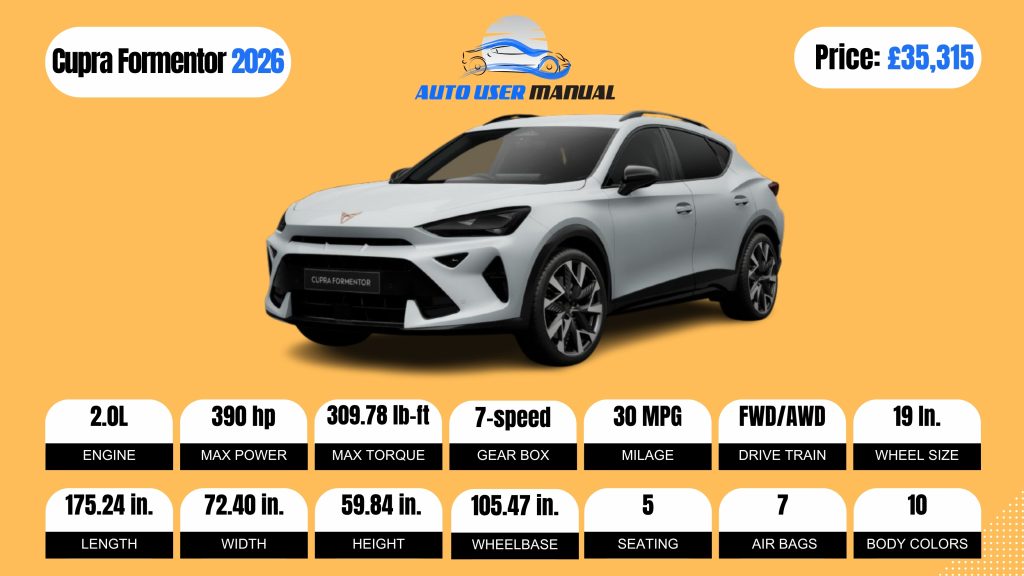 Cupra Formentor 2026 Specs BROCHURE