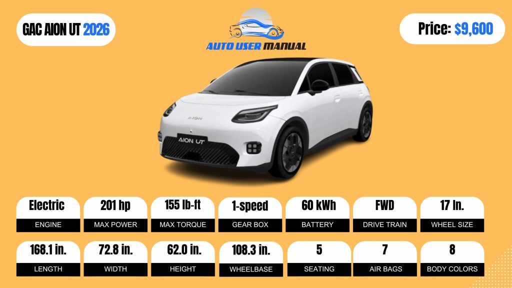 GAC AION UT 2026 brochure