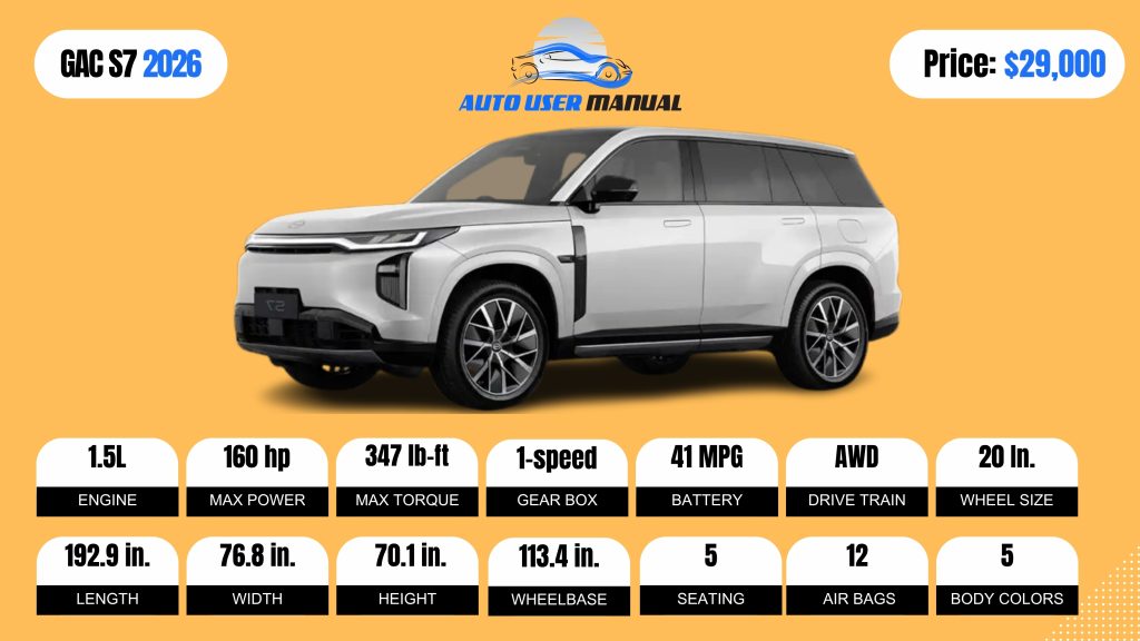 GAC S7 2026 brochure