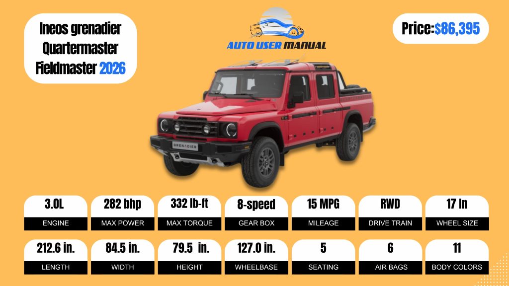 Ineos grenadier Quartermaster Fieldmaster 2026-Brochure