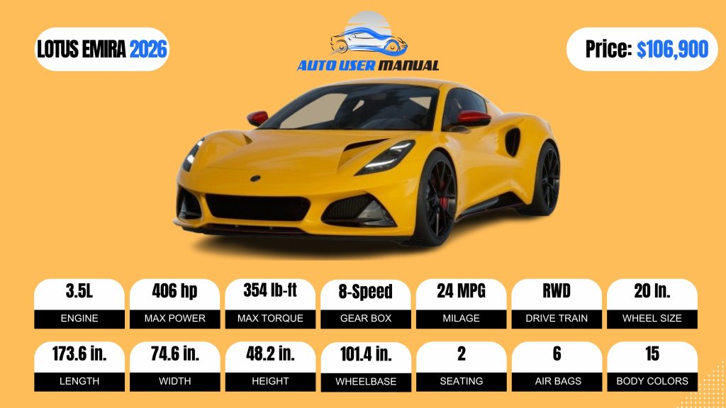 LOTUS EMIRA 2026 Brochure