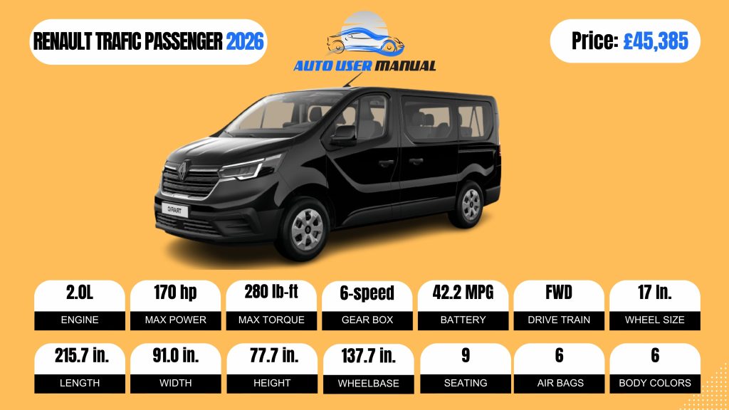 RENAULT TRAFIC PASSENGER 2026 brochure