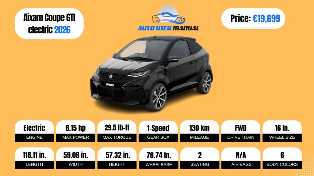 Aixam Coupe GTI electric 2026 Brochure