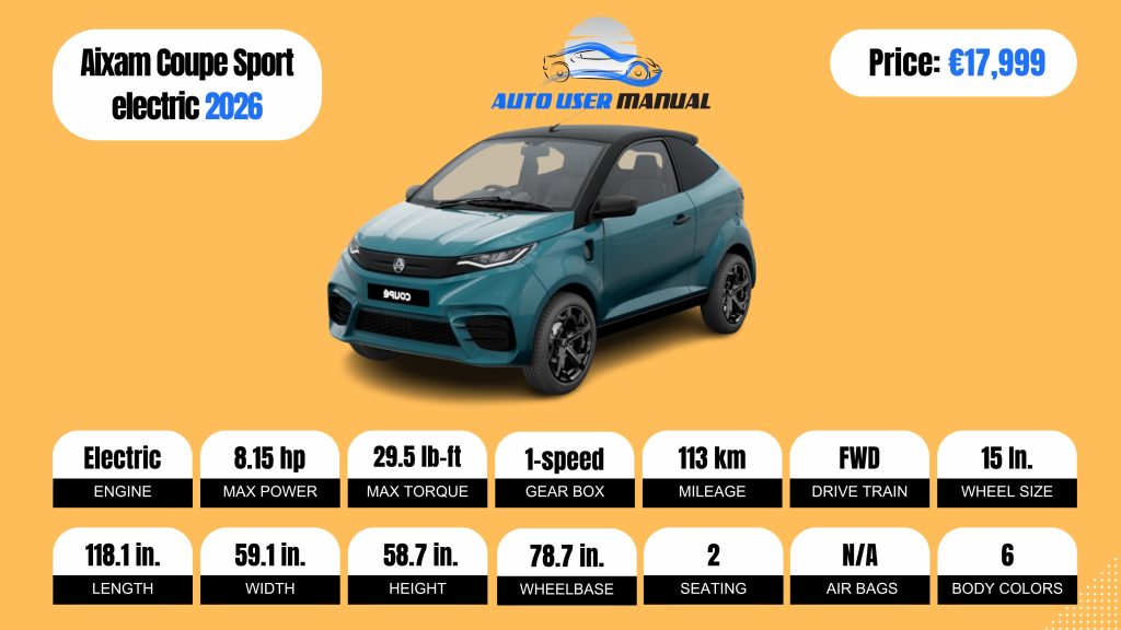 Aixam Coupe Sport electric 2026 Brochure