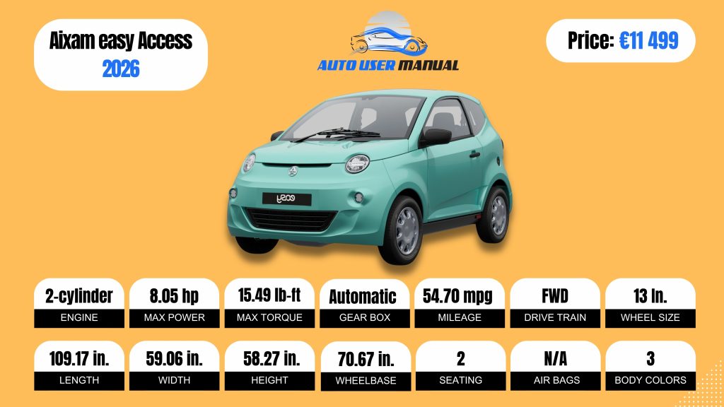 Aixam easy Access 2026 Brochure