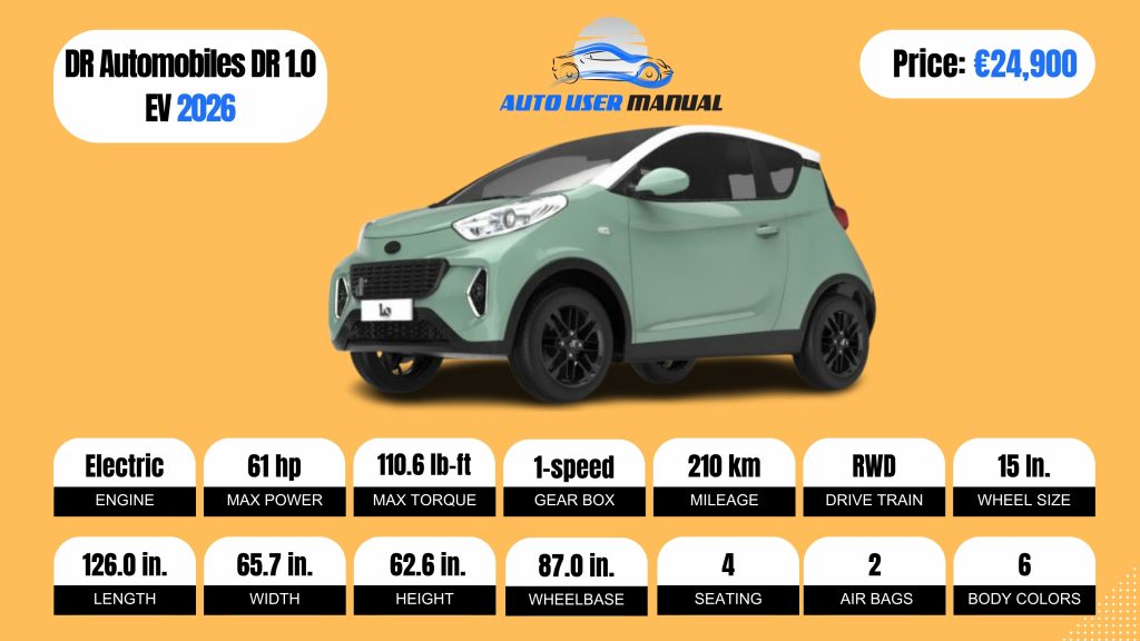 DR Automobiles DR 1.0 EV 2026 Brochure