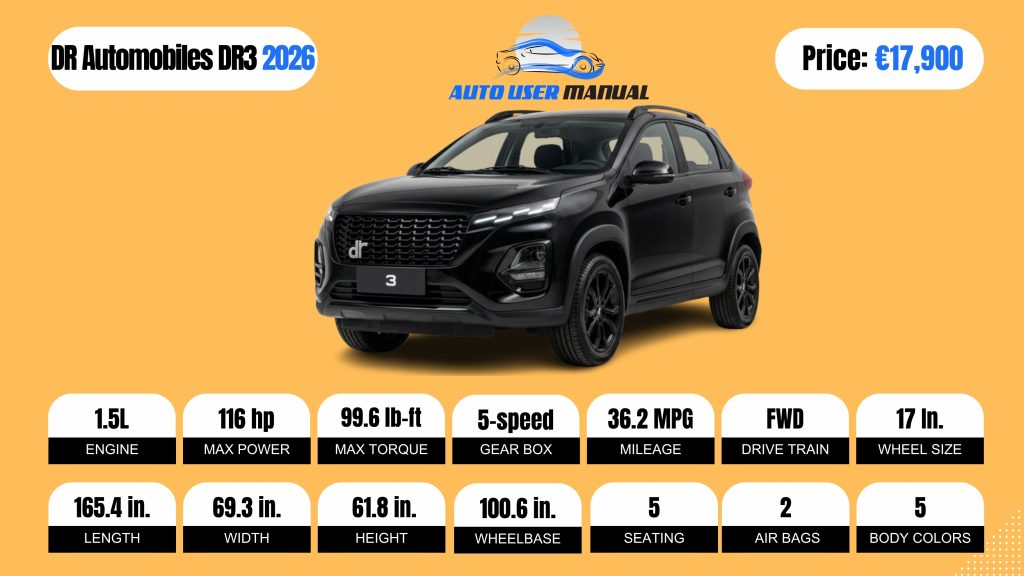 DR Automobiles DR3 2026 Brochure