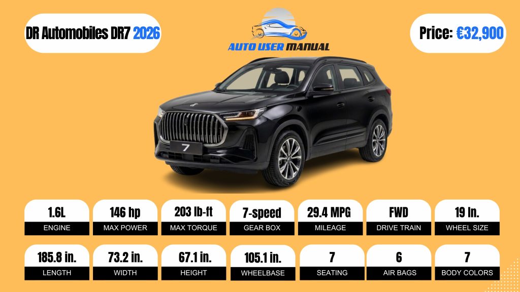 DR Automobiles DR7 2026 Brochure