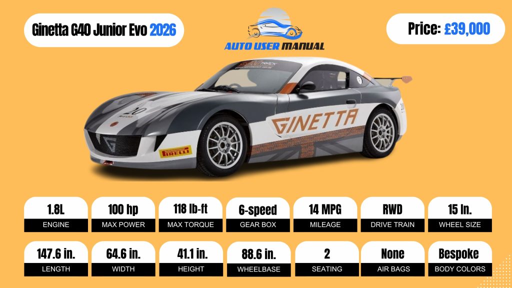 Ginetta G40 Junior Evo 2026 Brochure