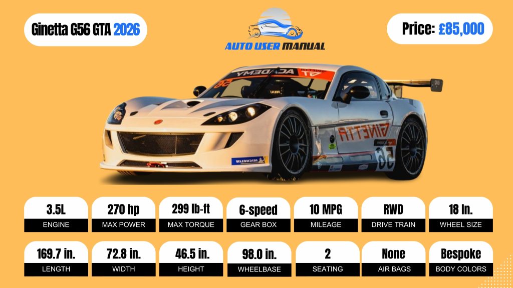 Ginetta G56 GTA 2026 Brochure