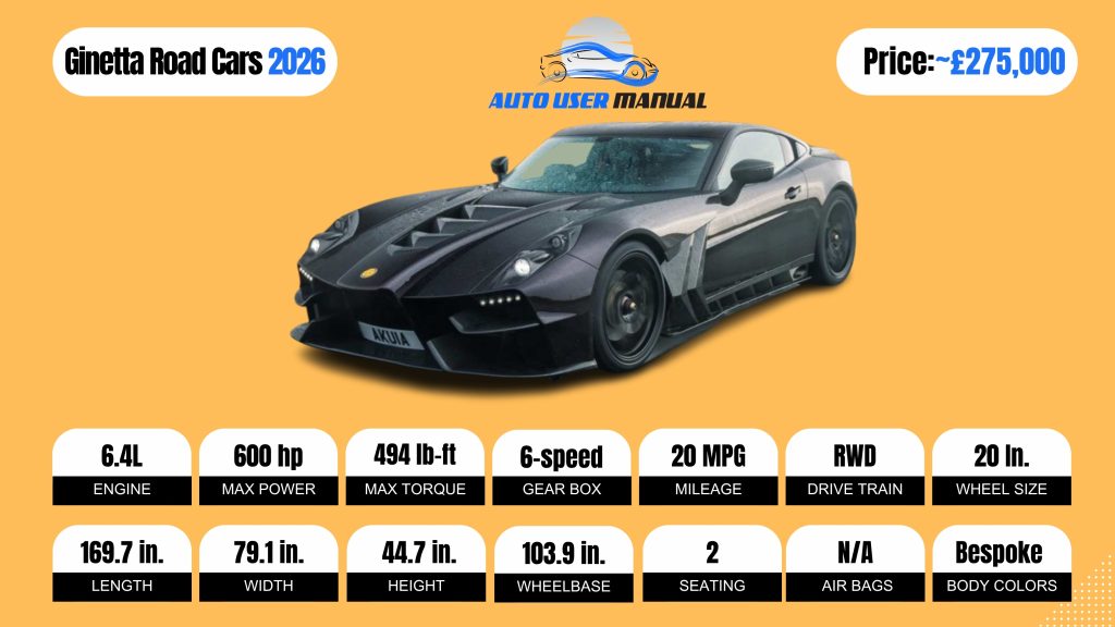 Ginetta Road Cars 2026 Brochure