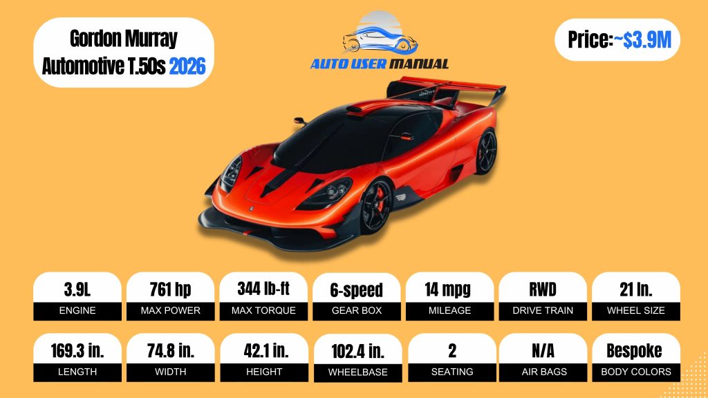 Gordon Murray Automotive T.50s 2026 Brochure