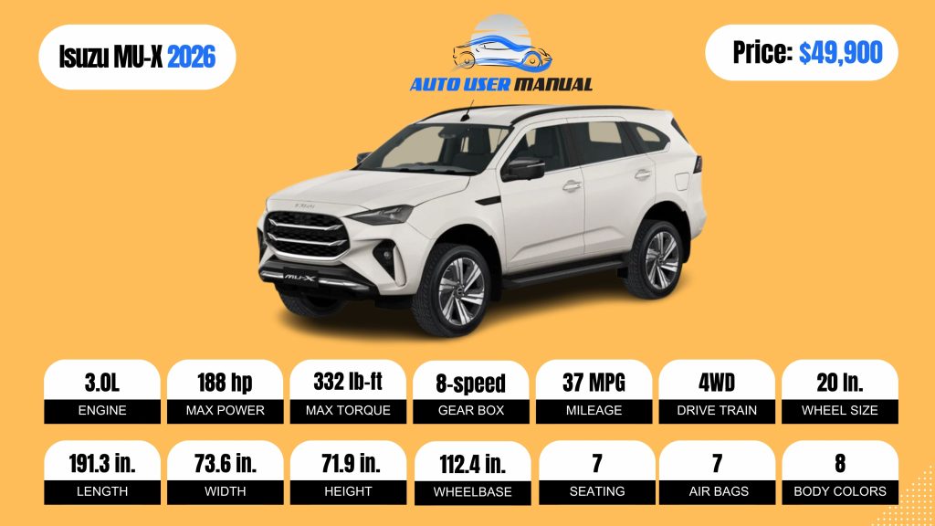 Isuzu MU-X 2026 Brochure