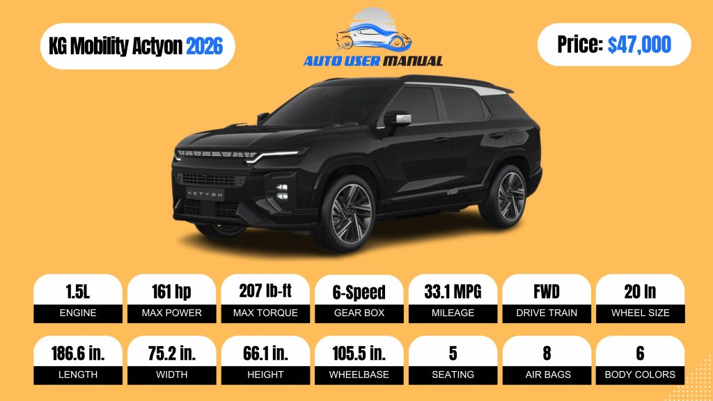 KG Mobility Actyon 2026-Brochure