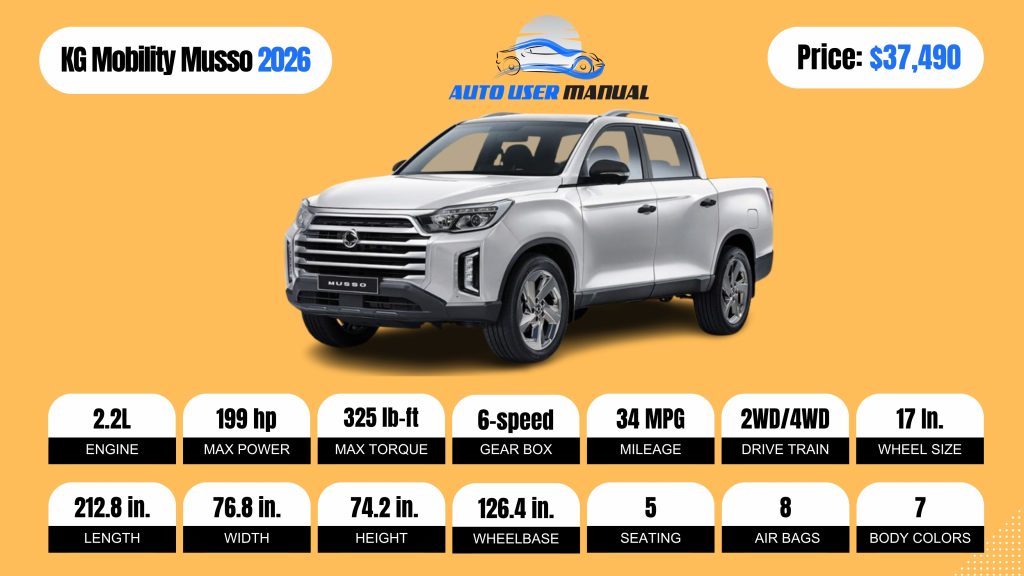 KG Mobility Musso 2026-Brochure