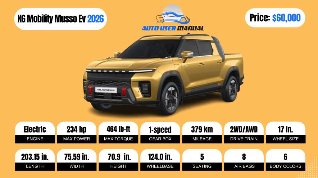 KG Mobility Musso Ev 2026-Brochure