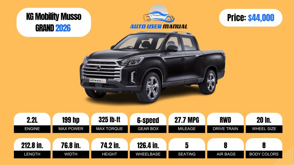 KG Mobility Musso GRAND 2026-Brochure
