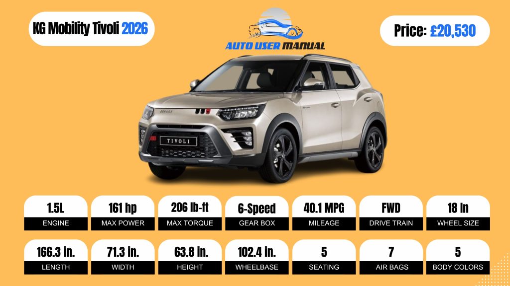 KG Mobility Tivoli 2026-Brochure